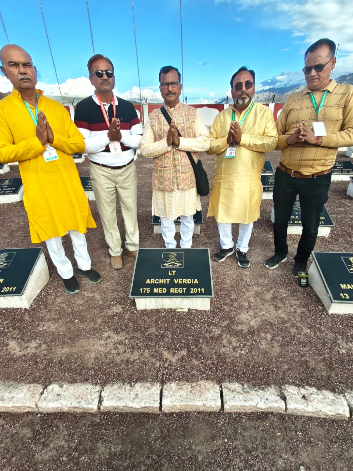मेवाड़ के अमर वीर अर्चित वर्डिया को लेह में श्रद्धांजलि, सिन्धु दर्शन यात्रा दल ने किया नमन