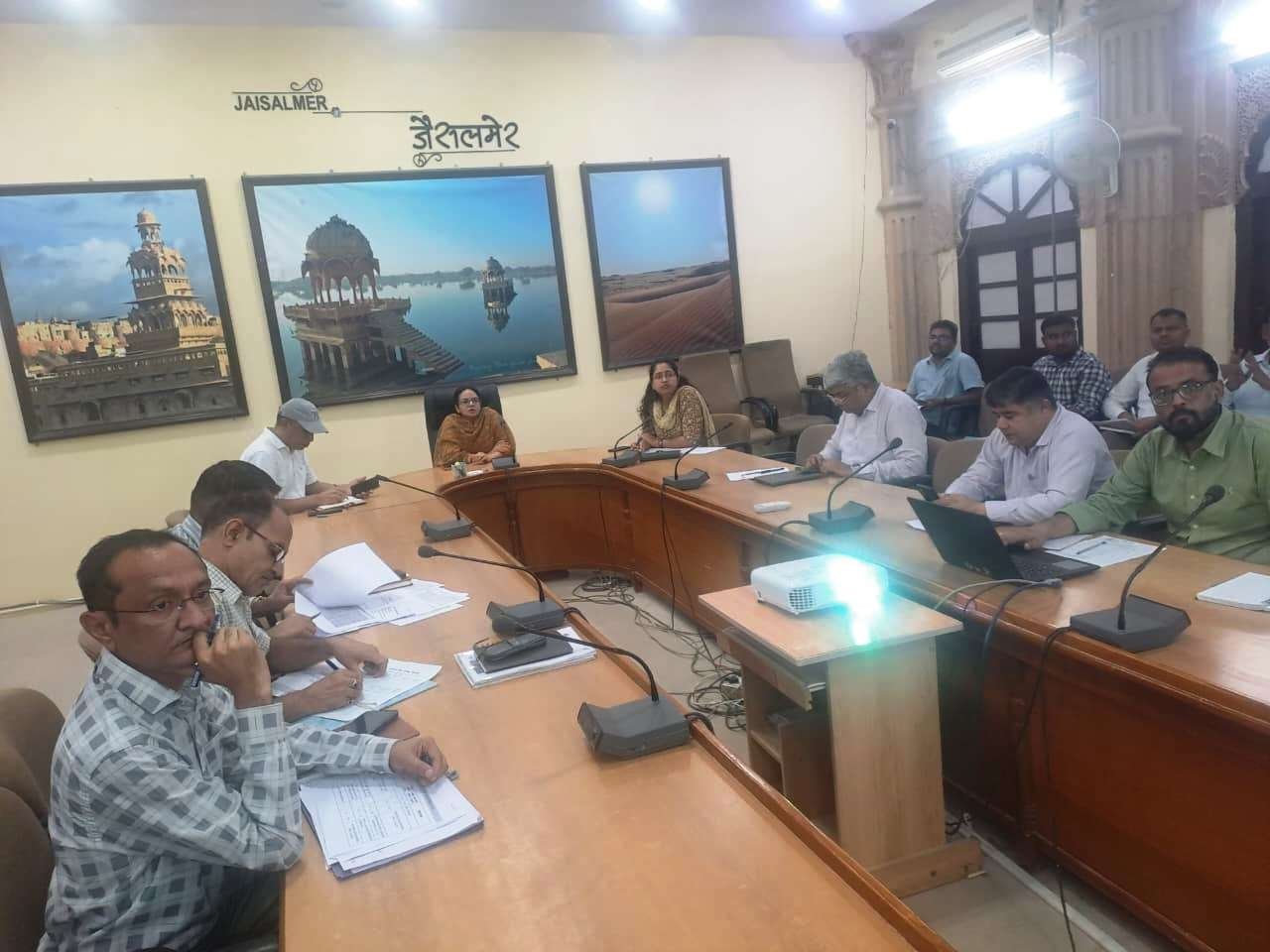 जिला कलक्टर ने ली जिला स्तरीय अधिकारियों की बैठक