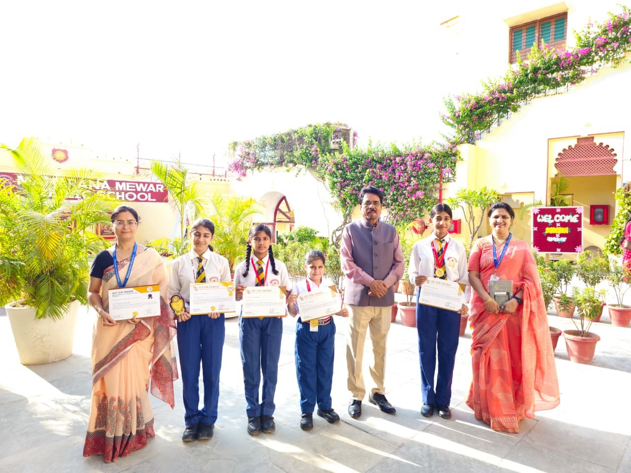 Maharana Mewar Public School Excels in USO National Painting Competition