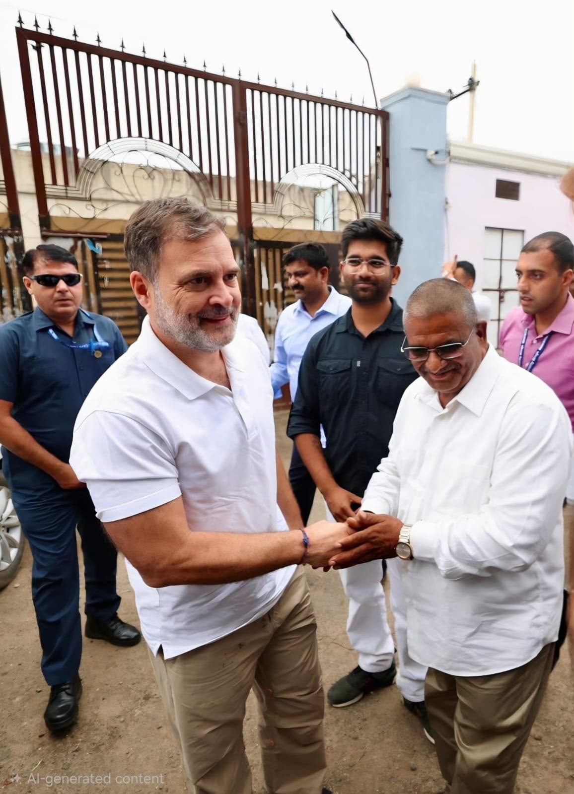 ###Rahul Gandhi Visits Bus Body Manufacturing Unit, Assures Support for Industry