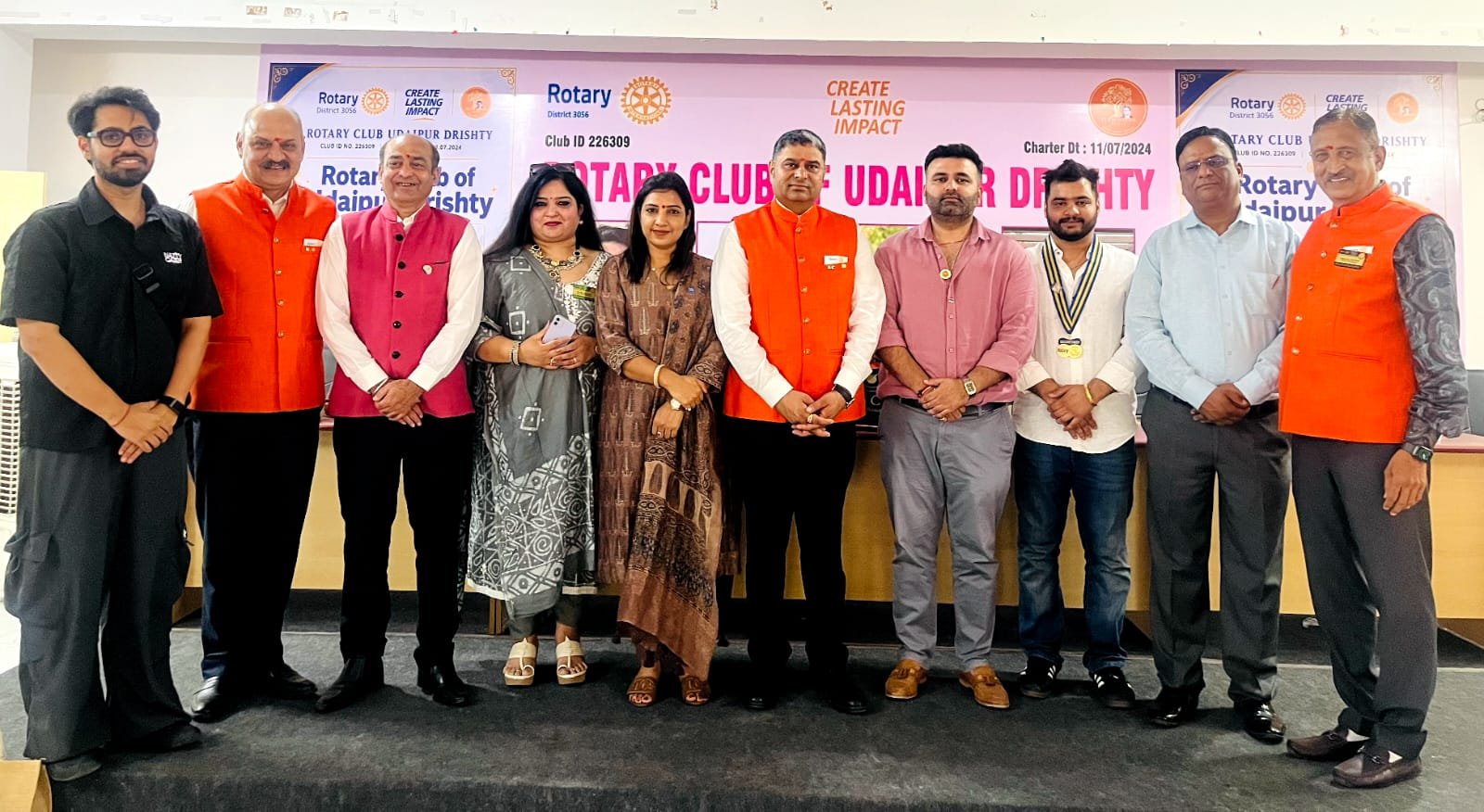 New Team of Rotary Club of Udaipur Drishti Takes Charge