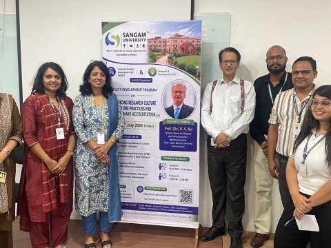 Sangam University Hosts National FDP on Research Culture and Outcome-Based Education
