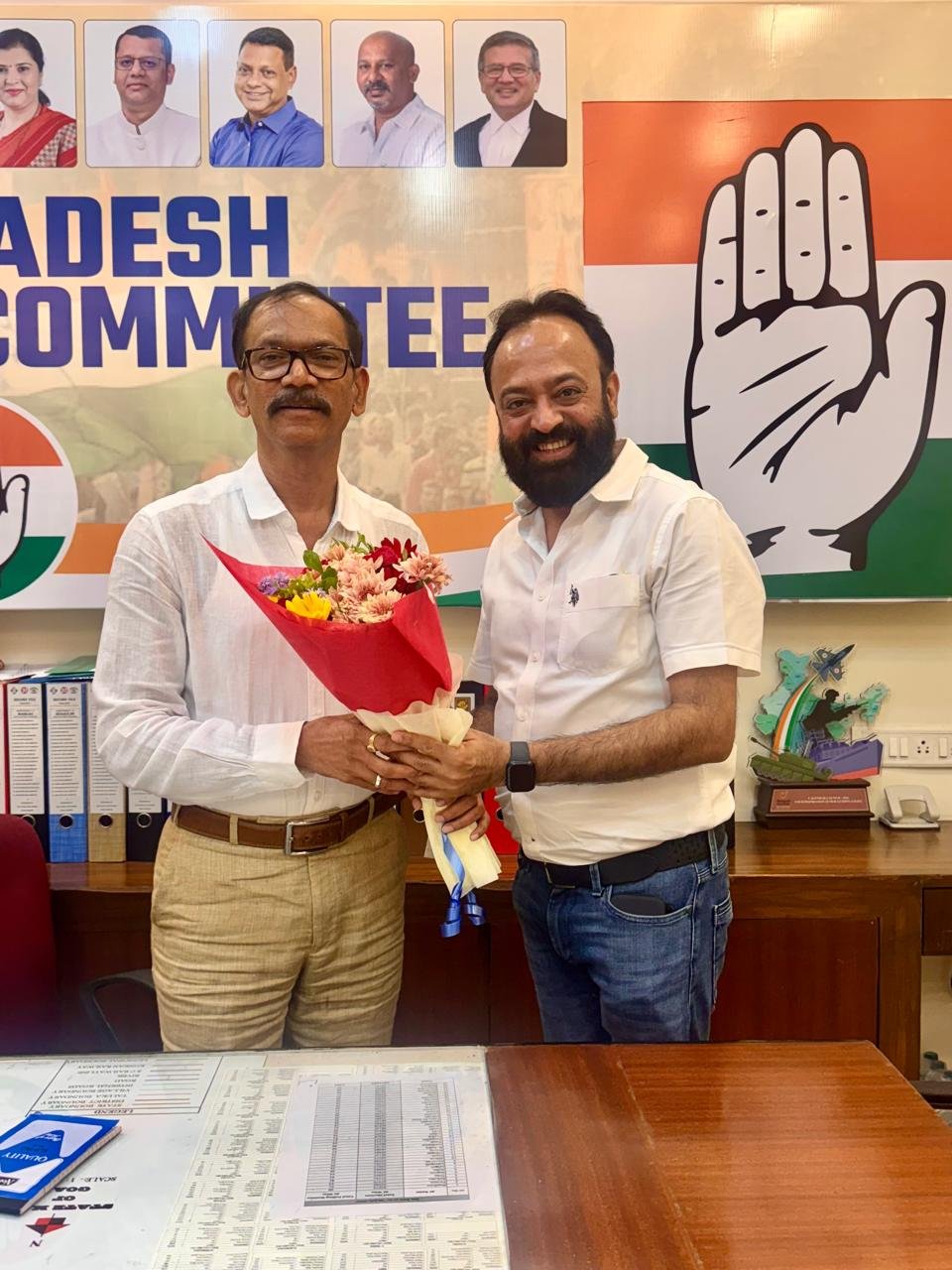 गोवा कांग्रेस अध्यक्ष गिरीश चोडणकर से मिले दीपेश हेमनानी
