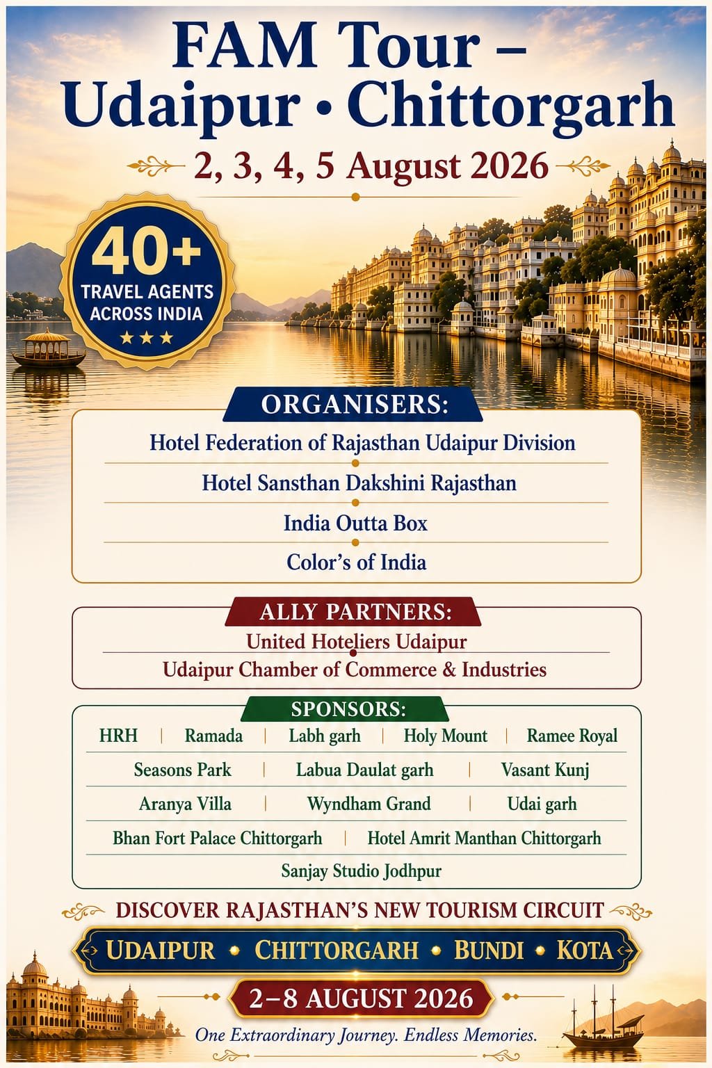 Udaipur to Showcase New Rajasthan Tourism Circuit to National Travel Trade