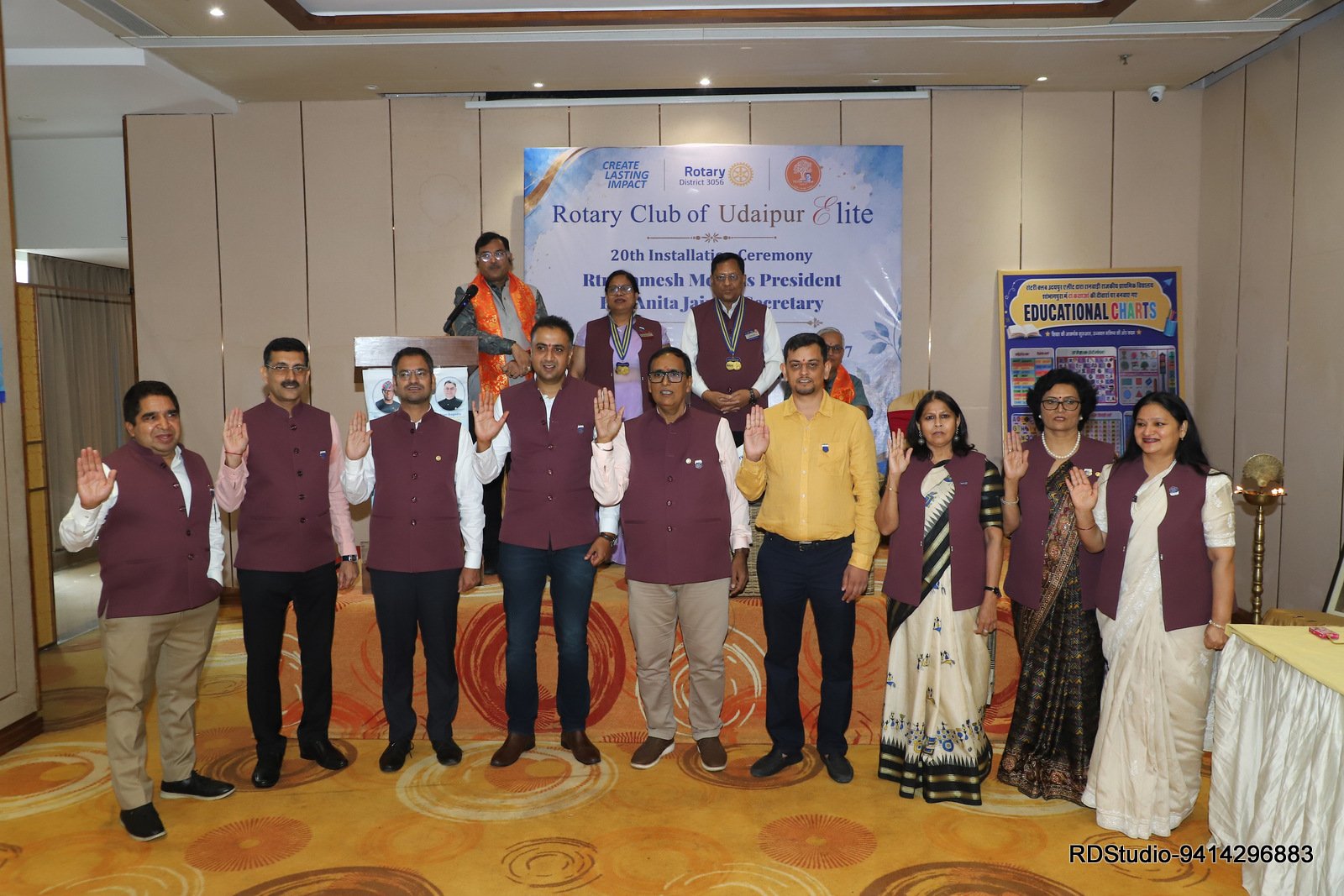 Rotary Club Udaipur Elite Installs New Team with Focus on Service and Innovation