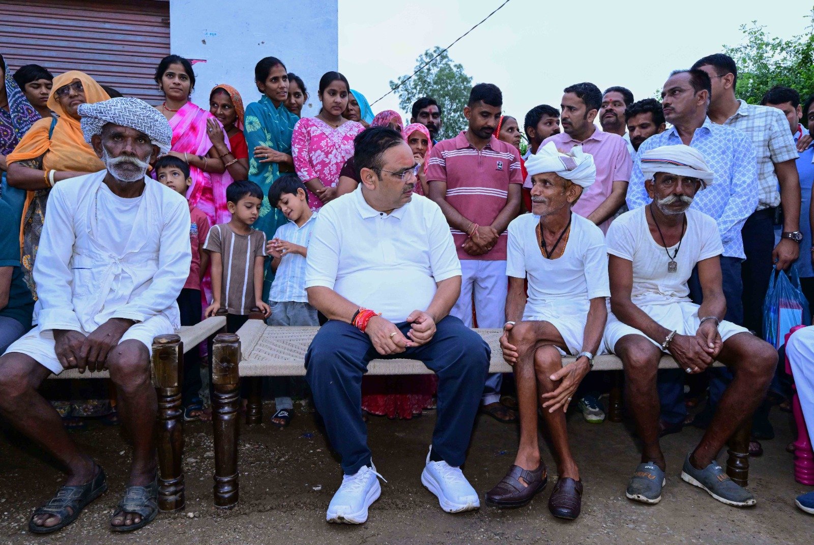 Chief Minister's Morning Walk in Bida Village, Jhadol