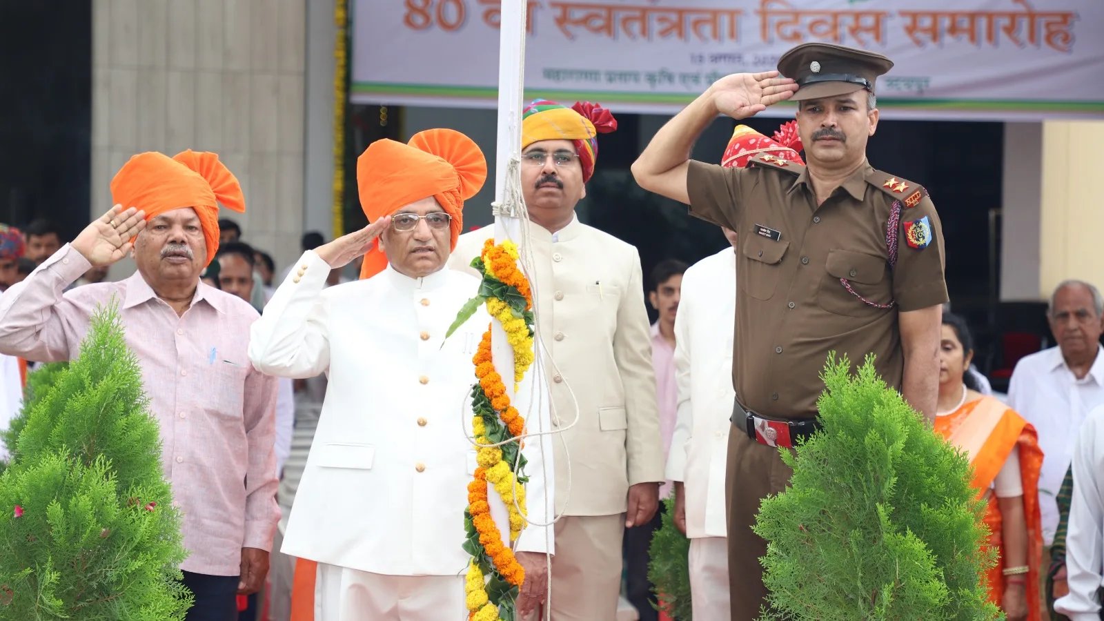 80th Independence Day Celebrated at MPUAT with Enthusiasm and Dignity