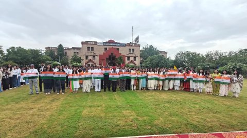Sangam University Celebrates 80th Independence Day with Patriotic Fervour