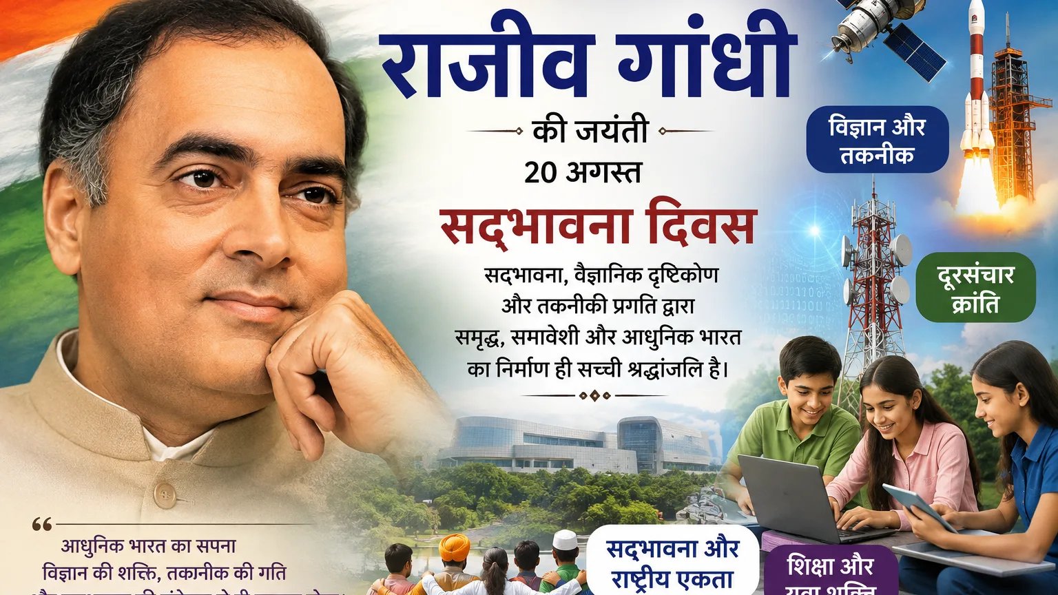 राजीव गांधी: सद्भावना, विज्ञान और तकनीकी भारत के स्वप्नद्रष्टा