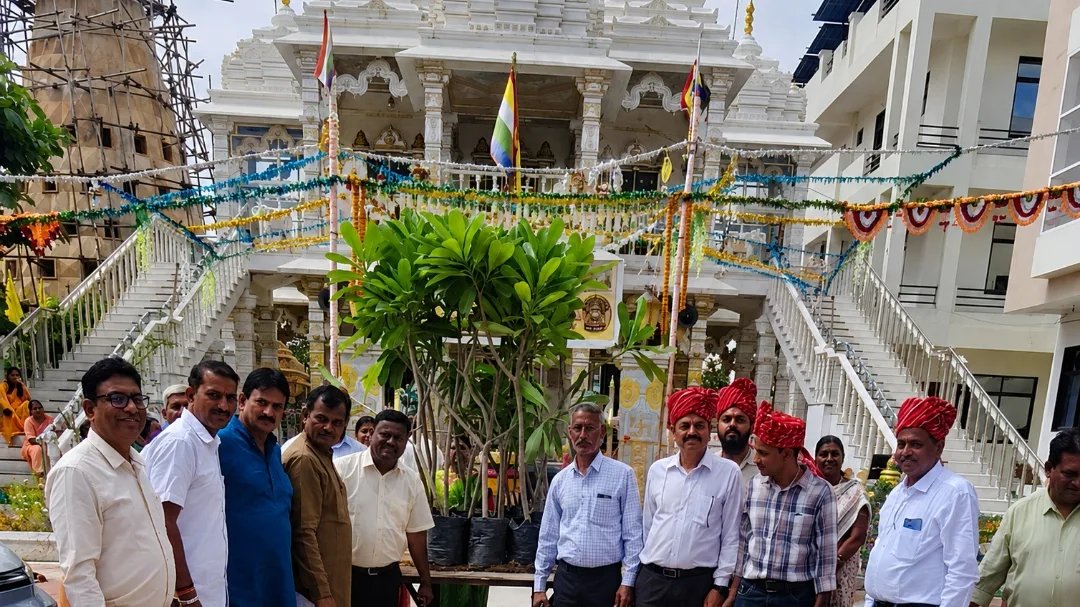 जैन इतिहास में पहली बार - जैन साध्वी के जन्मोत्सव पर जन्मदिन के बराबर वृक्षारोपण
