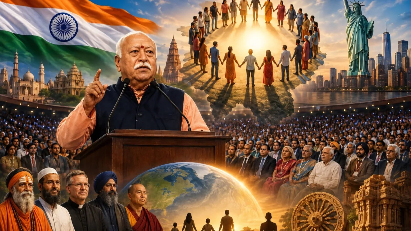 Bhagwat’s USA Message: Hindutva, Harmony, Diversity and One Human Family