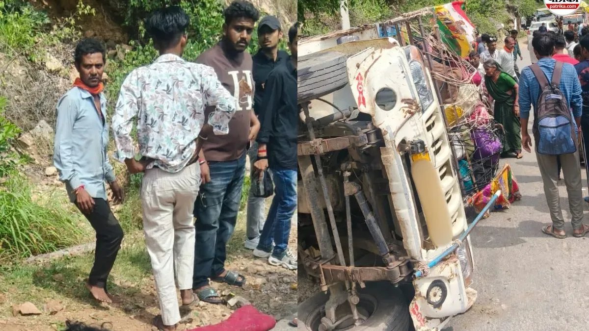 Pickup Carrying Ramdevra Pilgrims Overturns in Rajsamand, One Dead, Eight Injured