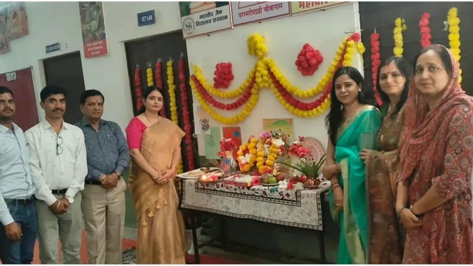 महावीर संस्थान में गणेश चतुर्थी व हिंदी दिवस की धूमरू भजनों की रसधार के साथ गूंजा हिंदी का गौरव