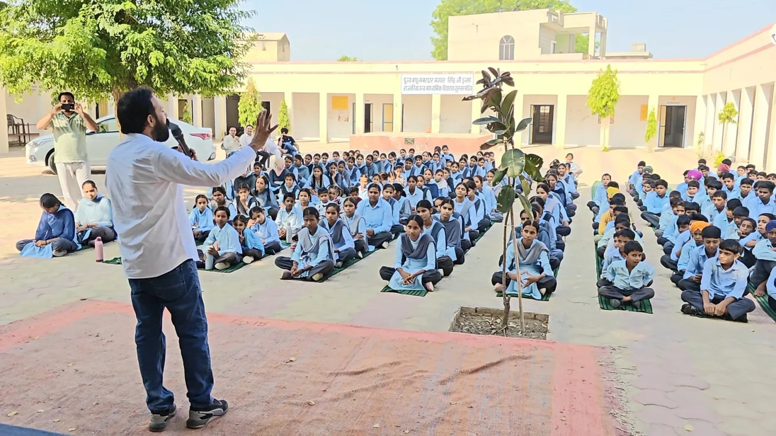 गुरुसर मोडिया राजकीय उच्च माध्यमिक विद्यालय में नशा मुक्ति जागरूकता कार्यशाला