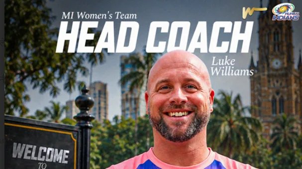 Luke Williams appointed Head Coach of Mumbai Indians for the WPL