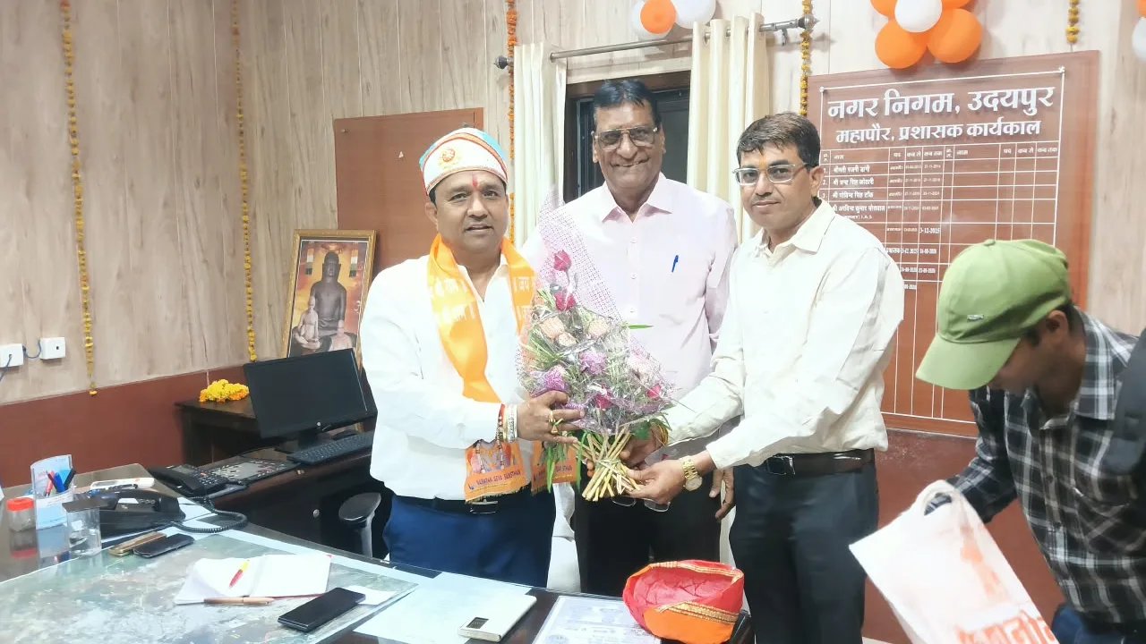 Narayan Seva Sansthan Felicitates Udaipur Mayor Paras Singhvi
