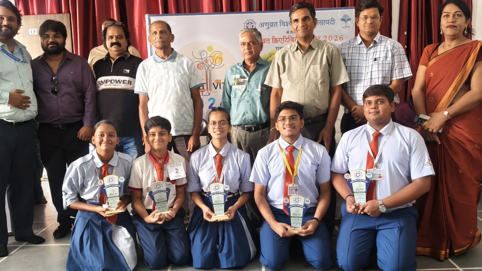 राज्य स्तरीय अणुव्रत क्रिएटिविटी गायन प्रतियोगिता में सी. पी. एस. प्रथम