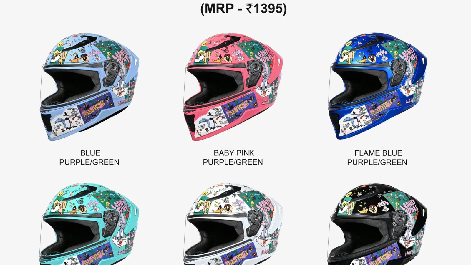 STUDDS Launches Raider Youth Looney Tunes Edition, Bringing Iconic Characters to Its Full-Face Youth Helmet Range