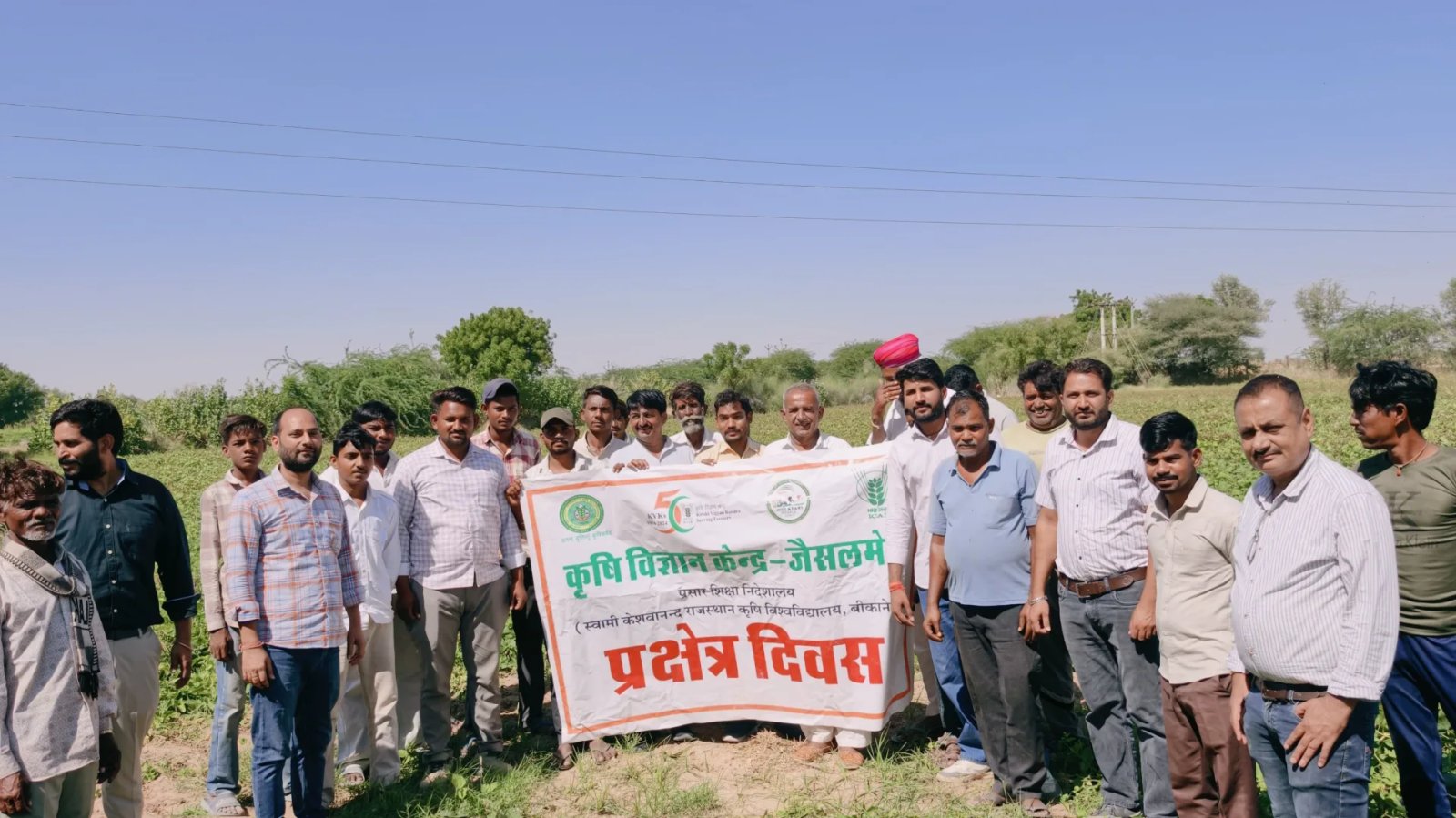 कृषि विज्ञान केंद्र जैसलमेर द्वारा झाबरा गाँव में मूँग की किस्म एम. एच. 1142 पर