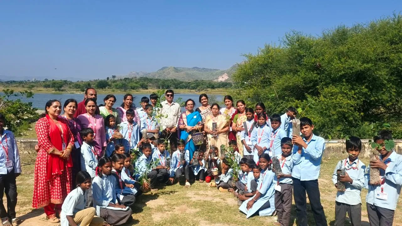पीएम श्री राजकीय उच्च प्राथमिक विद्यालय, भीलवाड़ा लखावली में वृक्षारोपण एवं पर्यावरण संरक्षण कार्यक्रम आयोजित