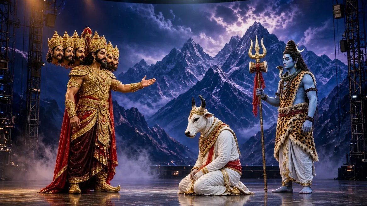 हाईटेक रामलीला का भव्य मंच तैयार,आज पहले दिन रावण-नन्दीगण संवाद सहित अनेक प्रसंगों का मंचन