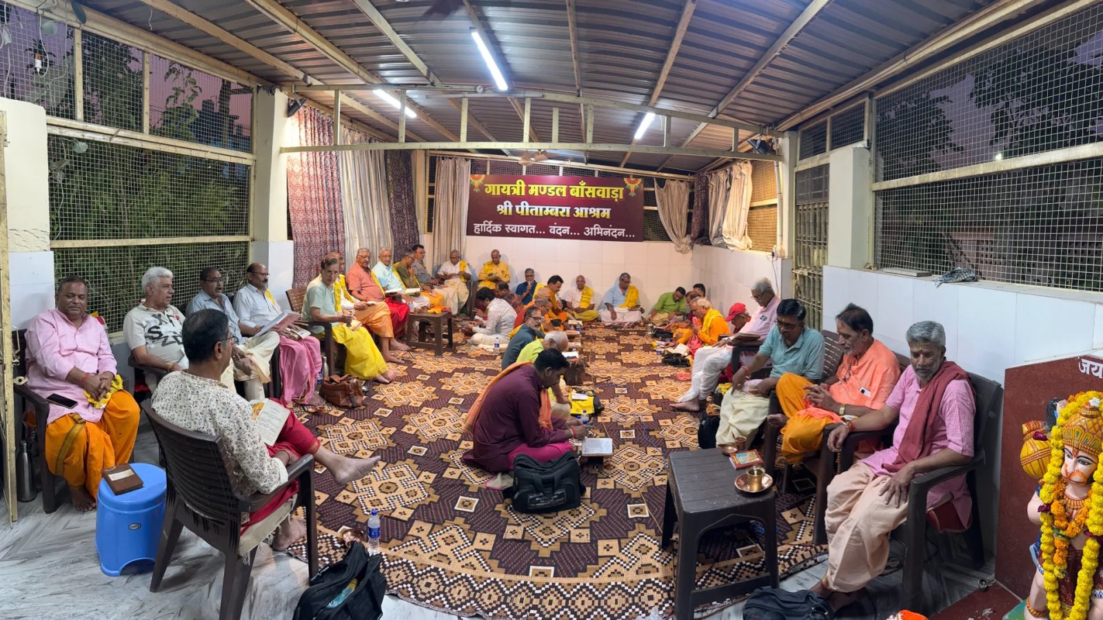 श्री पीताम्बरा आश्रम में शरदोत्सव दुर्गार्चन महानुष्ठान की गूंज