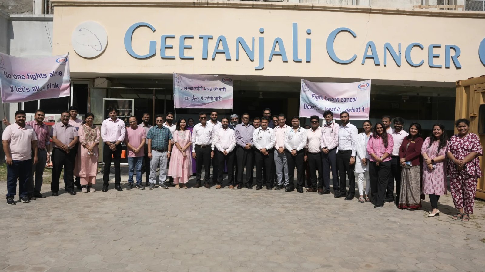 Geetanjali Medical College & Hospital Spreads Breast Cancer Awareness Message; Doctors Wear Pink